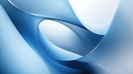 Poster - Abstract Blue Swirls Elegant Design Background