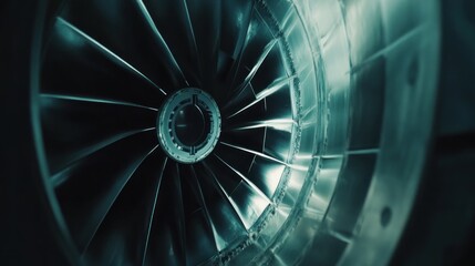 Poster - Closeup View of a Jet Engine Turbine