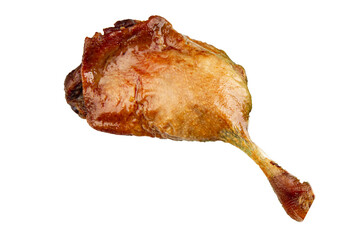 Wall Mural - Duck leg confit baked bird meat fresh tasty food dish delicious gourmet food background on the table rustic food top view copy space