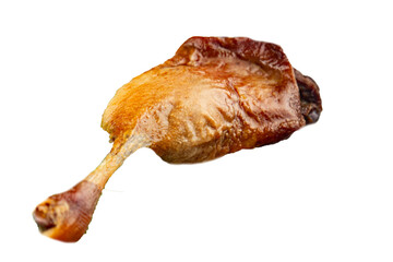 Wall Mural - Duck leg confit baked bird meat fresh tasty food dish delicious gourmet food background on the table rustic food top view copy space