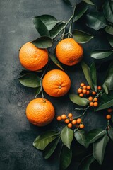 Wall Mural - oranges fruit isolated with background