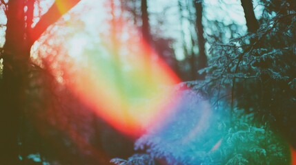light lens flare overlay. photo of sun ray diffraction with scratch, dust and leaks. holographic eff