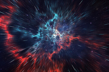 Wall Mural - deep space travel supernova abstract background