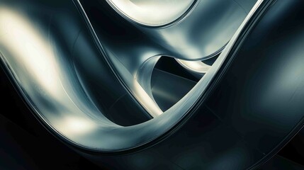 Poster - Abstract Composition of Curved Air Pipes in Modern Design Aesthetic