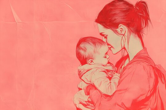 Mother's Day Modern Illustration