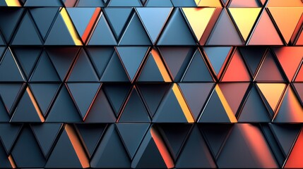 Aufkleber - Abstract Triangular Pattern Wall Design