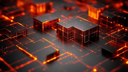 Poster - Illuminated Interconnects, Abstract Data Network Visualization of Future Tech