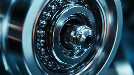 Poster - Detailed Closeup Of A Metal Machine Component