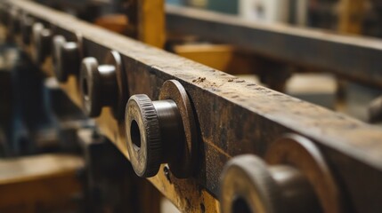 Poster - Rusty Industrial Machine Component Detail