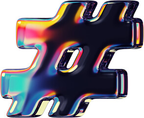 Poster - 3d rendered colorful smooth letter with rainbow reflections