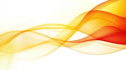 Poster - Abstract Orange and Yellow Wave Design