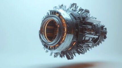 Poster - Futuristic Metal Engine Design Concept Render