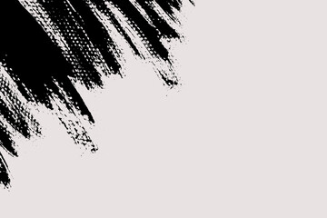 Poster - Diagonal brush stroke background with copy space for text. Grunge painted texture. Black and white backdrop
