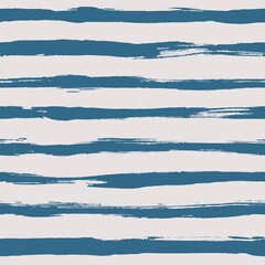 Aufkleber - Vector stripes pattern. Seamless striped background. Blue and white brush stroke texture. Rough grunge design. Childish vibe, irregular rhythm