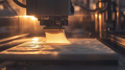 Poster - Industrial three d printing process in action detailed view