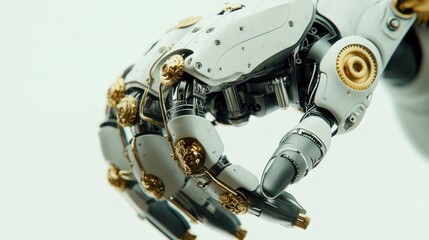 Poster - A Detailed Close Up Of A Robotic Hand