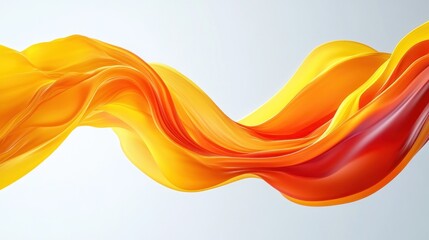 Aufkleber - Abstract Wave of Orange and Yellow Fabric