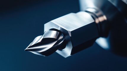 Poster - Closeup of a Precision Metal Drill Bit
