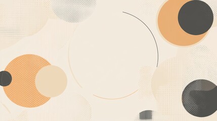 Aufkleber - Abstract Beige and Brown Circular Design with Textures