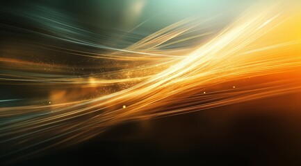 Poster - technological modern background with bright lines of light and color. Futuristic attractive background