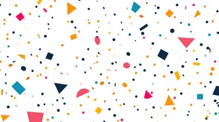 Poster - Abstract Colorful Geometric Shapes Scattered Background