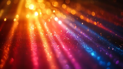 dazzling array of colorful light beams symbolizing artistic storytelling and motion