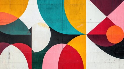 Poster - Abstract Geometric Wall Mural Colorful Design