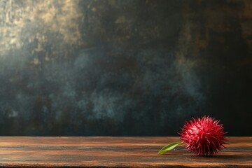 Wall Mural - rambutan atop a wooden surface