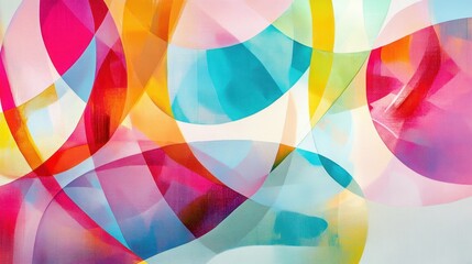 Poster - Abstract Colorful Overlapping Circles Design