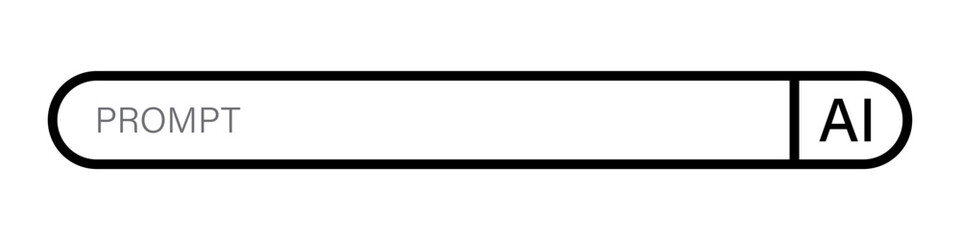 Ai prompt bar icon simple design