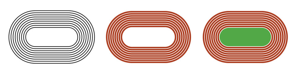 running track sport simple design