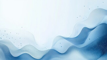 Poster - elegant blue abstract wave background with sparkling particles design