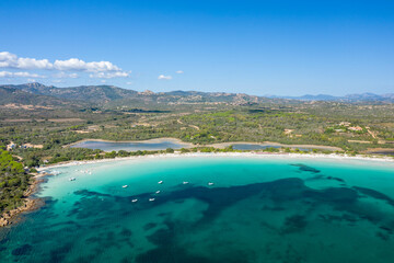 Wall Mural - Cala Brandinchi beach in San Teodoro in Europe, Italy, Sardinia, San Teodoro, in summer, on a sunny day.