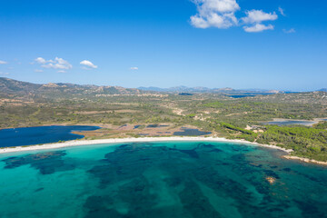 Wall Mural - Spiaggia Lu Impostu beach in San Teodoro in Europe, Italy, Sardinia, San Teodoro, in summer, on a sunny day.