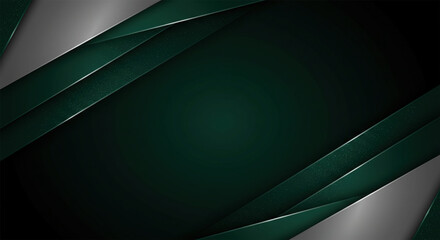 Poster - Background black and green dark are light with the gradient is the Surface with templates metal texture soft lines tech gradient abstract diagonal background silver black sleek with gray.