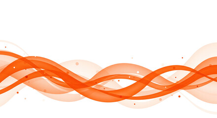 Poster - Abstract orange waves - data stream concept. Orange white presentation background vector illustration