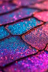 Poster - a retro disco concept is embodied in shining glitter lights, shimmer hologram pastel crystal texture