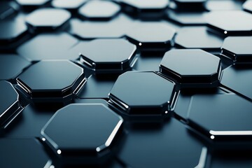 Poster - abstract white background with a hexagonal pattern for a technology concept vector presentation desi