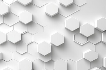 Poster - abstract white background with a hexagonal pattern for a technology concept vector presentation desi