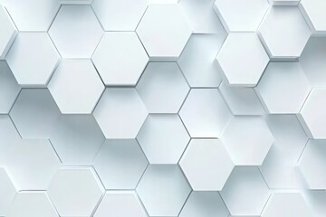 Poster - abstract white background with a hexagonal pattern for a technology concept vector presentation desi