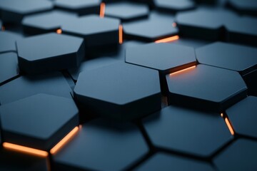 Poster - abstract white background with a hexagonal pattern for a technology concept vector presentation desi