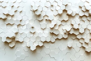 Poster - abstract white background with a hexagonal pattern for a technology concept vector presentation desi