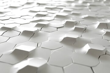 Poster - abstract white background with a hexagonal pattern for a technology concept vector presentation desi