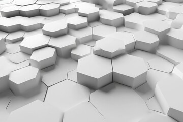 Poster - abstract white background with a hexagonal pattern for a technology concept vector presentation desi