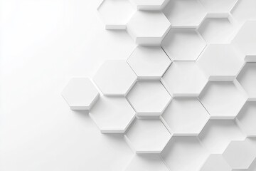 Poster - abstract white background with a hexagonal pattern for a technology concept vector presentation desi