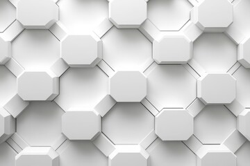 Poster - abstract white background with a hexagonal pattern for a technology concept vector presentation desi