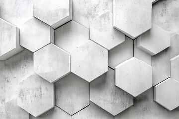 Poster - abstract white background with a hexagonal pattern for a technology concept vector presentation desi