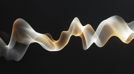 Poster - Abstract flowing light wave pattern on dark background with elegant style