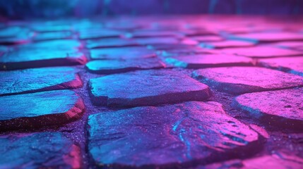 Aufkleber - stock image: a gaming-themed background with neon lights dominating a digital grid, surrounded by gl