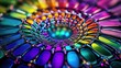 © ArtByAnne - A mesmerizing fractal pattern representing the evolution of artificial intelligence, shifting colors and geometric complexity, deep neural aesthetics